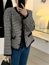 【现货】onetwo设计款早冬款格纹小香外套，其它，one&two