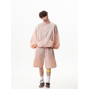 8XL-M 特大码冰丝防晒服短裤套装男户外防晒衣运动外套潮TZ102P65图片