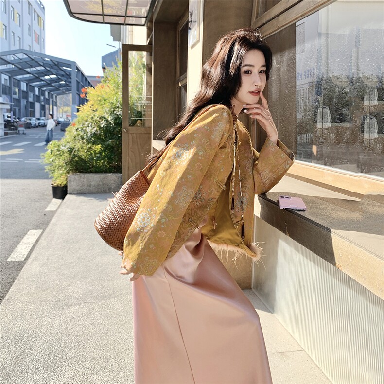 【上就能卖】大量不缺货转化好新中式提花套装裙2605P365K598,女装套装/套裙,2C292