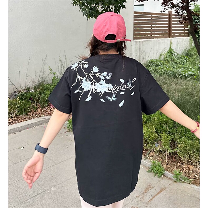 万针全刺绣解构设计260克重磅双纱纯棉高品质美式高街短袖T恤特35图片