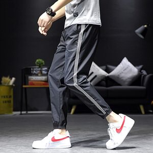 日系大码青年休闲束脚九分裤K10-P45