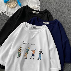 Q11043-P30 春夏季七分袖t恤男大码五分袖男短袖中袖图片