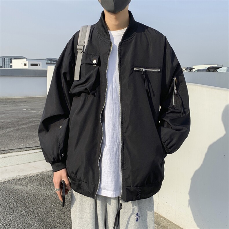 秋款男立领夹克工装拉链大口袋冲锋衣休闲外套JK030P65,男装夹克,星座1013-1