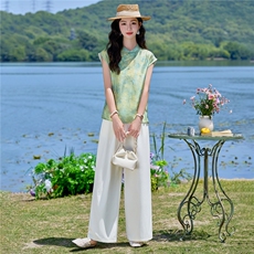 2026年夏季时尚潮流两件套女，女装套装/套裙，衣布洛