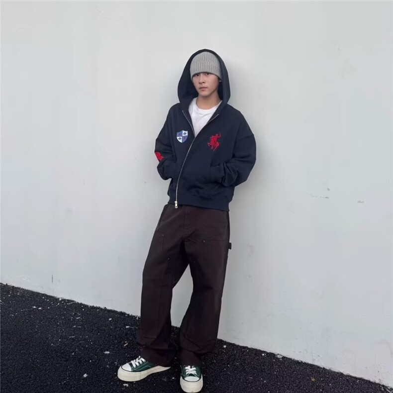 气质潮流百搭华棉复合牛奶丝卫衣慵懒原宿新款简约时尚文艺日系,男装卫衣,星座506A