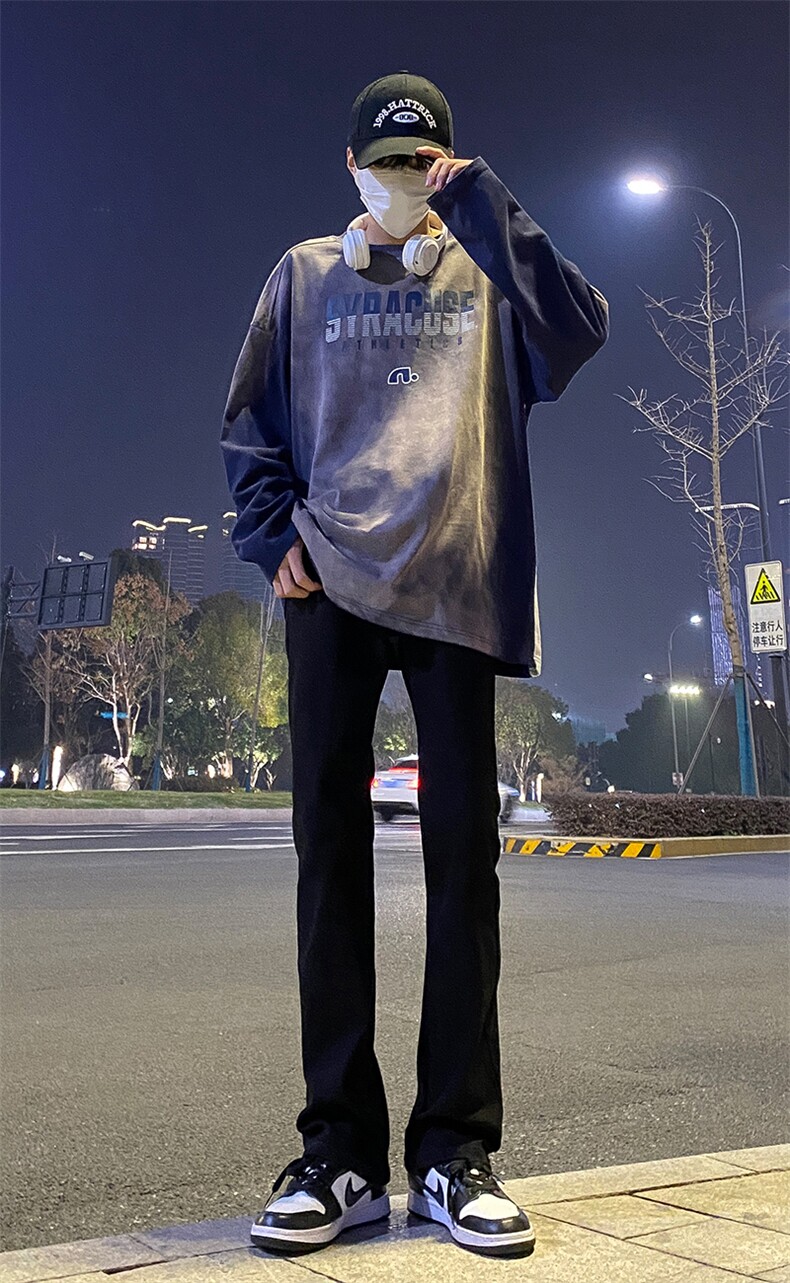 2024春款修身微喇复古弹力牛仔裤715-6-BK01P50,男装牛仔裤,星座715-6