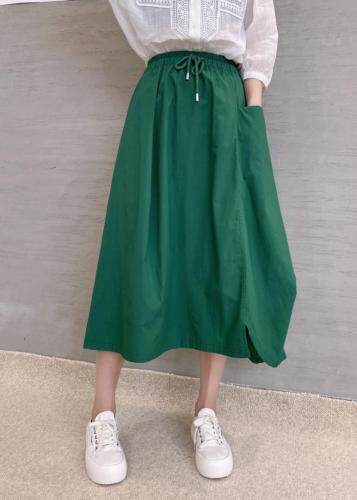 XL9911夏季新款2021气质欧韩范松紧腰不规则百褶裙，女装，L·H·X