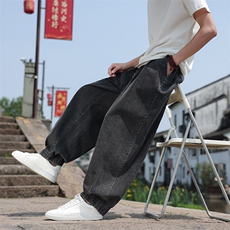 夏季风牛仔宽松大码长裤透气柔软休闲裤男士K2513-P7588，男装休闲裤，电商A008