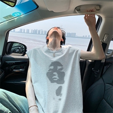 可48小时发货支持抖音得物来样二开240克重磅美式纯棉背心无袖t恤，男装T恤，电商A486