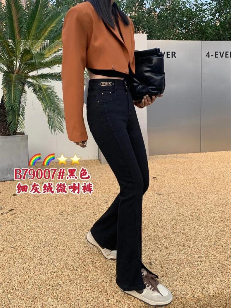 加绒喇叭裤，其它，QZFF 秋子风帆