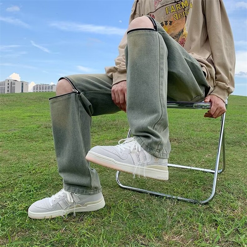 青春流行ins男直筒水洗牛仔裤T8803 P42图片