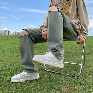 青春流行ins男直筒水洗牛仔裤T8803 P42图片