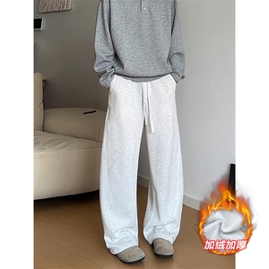 华棉380g重磅加绒加厚银狐绒男大码弯刀裤K24133J加绒-特P28