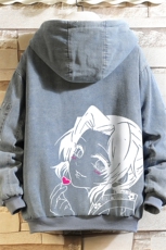 NM53153-P140牛仔外套男大码加厚加绒棉衣男羊羔毛棉服男砖墙，男装棉衣，电商A040A