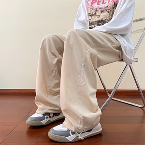 工装裤2024秋季高街ins潮牌休闲裤男款宽松阔腿直筒裤 K7412-P38图片
