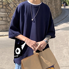 Q11035-P30春夏季七分袖t恤男大码五分袖男短袖中袖，男装T恤，电商A040