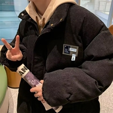 美式灯芯绒棉衣立领保暖棉服冬季新款休闲外套XZ212-1-QMY91-P78，男装棉衣，星座212-1