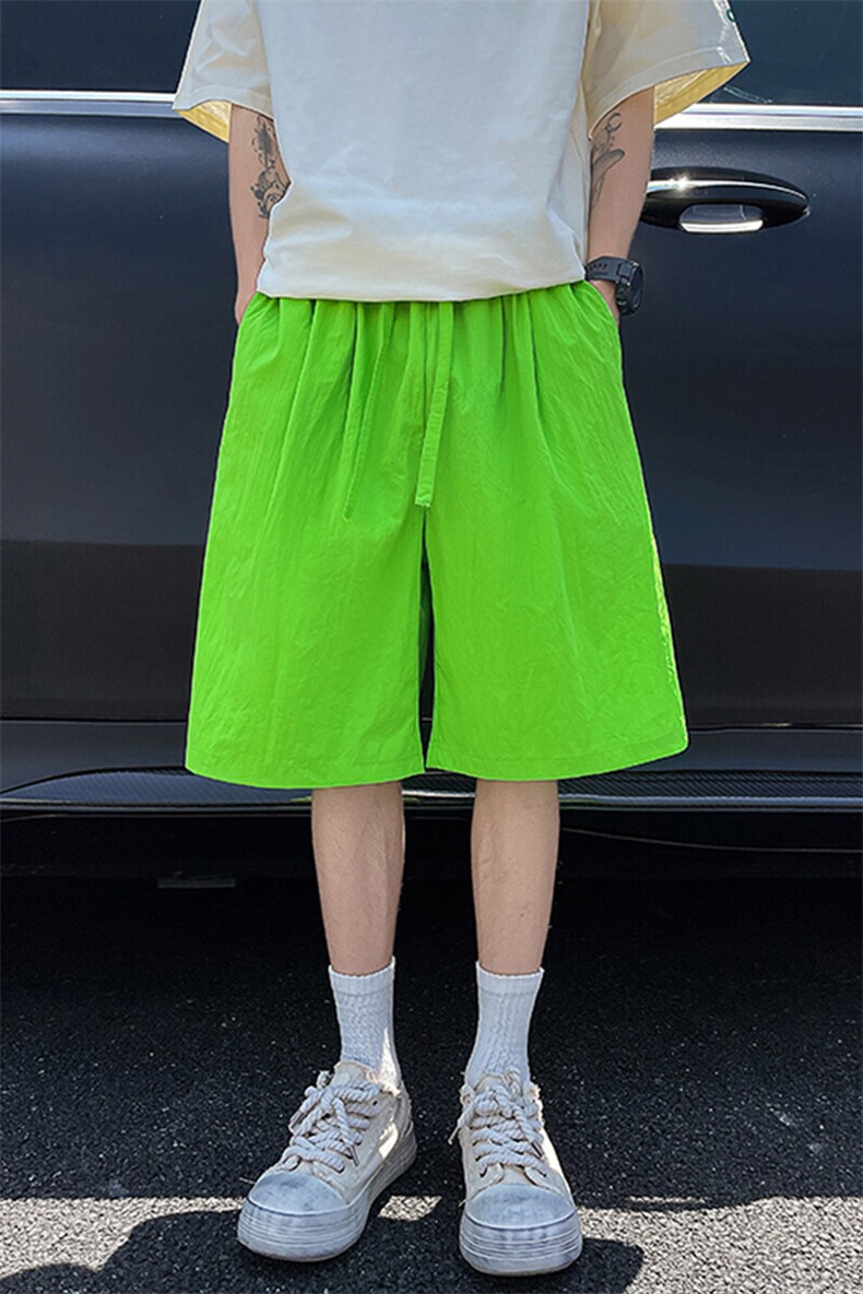 8XL-M多巴胺短裤男款夏季冰丝薄款休闲透气五分裤沙滩DK26004P25,男装牛仔裤,电商B312