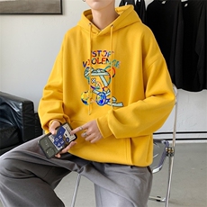 L2613P48卫衣男秋冬新款潮趣文字印花潮流休闲帅气连帽外套，男装卫衣，星座510A-1
