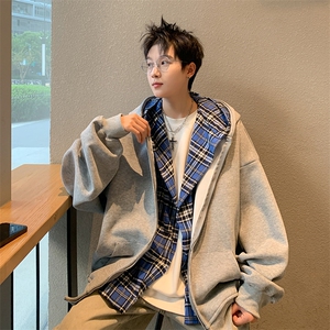 可拆卸双层帽重磅开衫卫衣男女连帽长袖卫衣 XZ212-1-QJK8895-P70图片