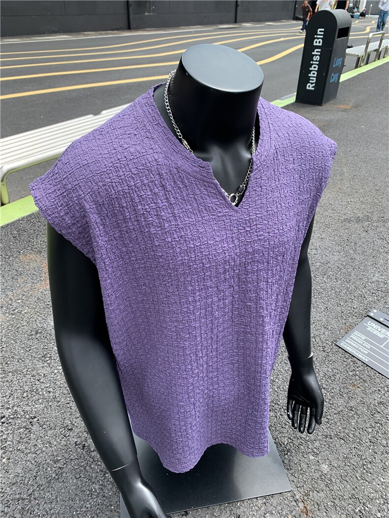 XZ809A/GGBB02/P25/控38重磅慵懒冰丝背心T恤,男装背心/马甲,星座809A(原222-1)