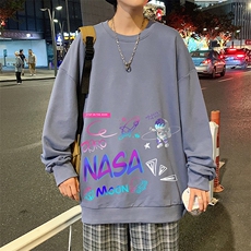 S6186-P28加绒款-P33秋季圆领卫衣男大码韩版宽松长袖外套，男装卫衣，电商A040