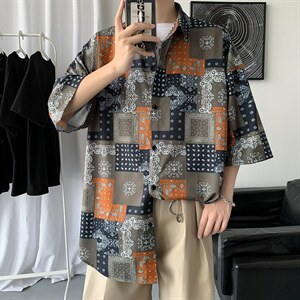 2024新款短袖T恤宽松男装衣服潮牌ins半袖夏装A161-2-CT509-P45图片