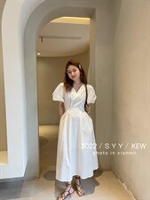 夏季露背连衣裙，女装连衣裙，6·9衣社