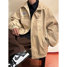 2026春季新款印花美式PU皮夹克潮牌机车宽松外套ins男D241P108，男装夹克，电商A335-1（原A458）