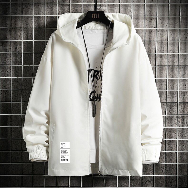JK65045-P45连帽夹克男大码胖子棒球服上衣外套网格挂拍,男装夹克,电商A040A