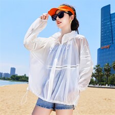 BXF8115-2022新款外套纯色时尚镂空花纹夏款防晒衣，女装防晒衣，帛香坊