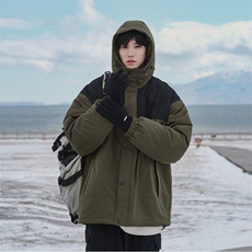 山系户外拼色工装面包服时尚连帽保暖棉衣A247-MY560特批85，男装棉衣，电商A247