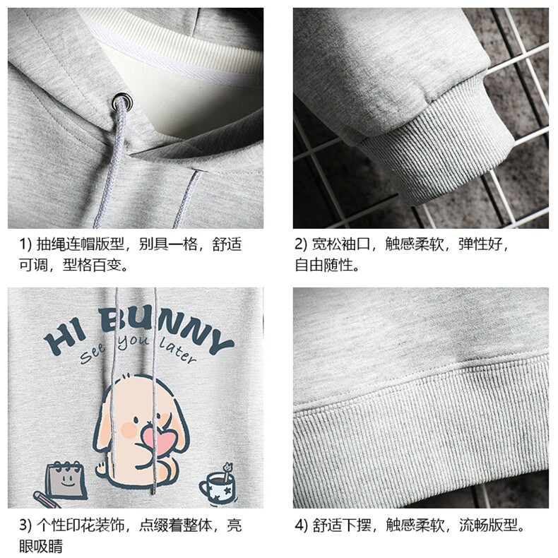 WY2314-P35加绒款-P40纯棉连帽卫衣男大码运动帽衫宽松薄网格,男装卫衣,电商A040A