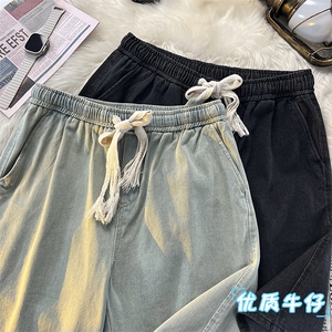 夏季透气冰氧休闲舒适百搭抗皱透气宽松牛仔短裤  DK852-特批34图片