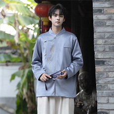 中古风潮金竹刺绣西装痞帅订婚礼服中式宽松立领大码唐装JK206，男装西服，星座305A（原312A-1）