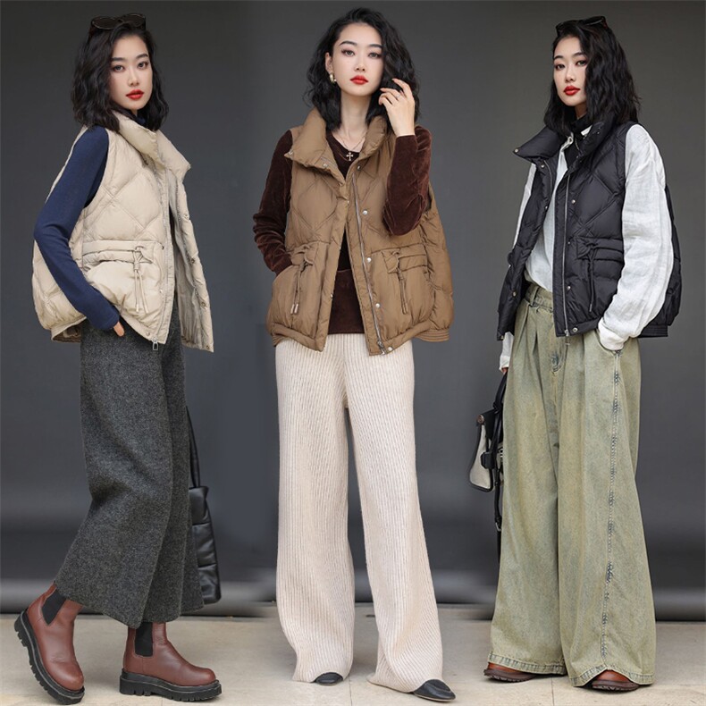 2023年冬季新款羽绒服马甲休闲时尚90%白鸭绒图片