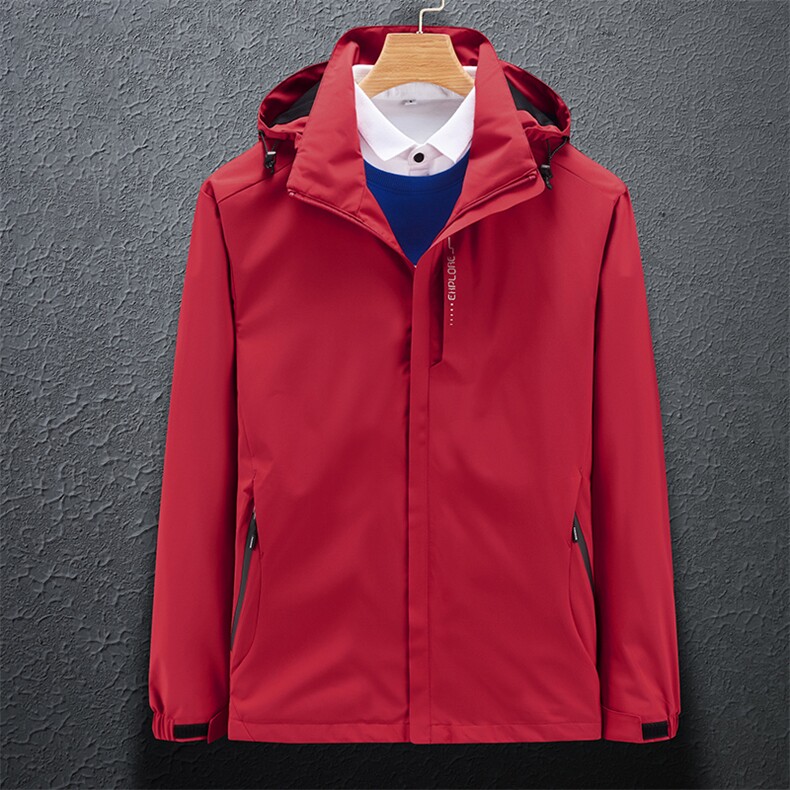 秋冬季荷叶式防水放风魔术贴袖口冲锋衣男女同款女款，女装短外套，玖雅羊绒