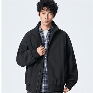 高品质春装新款老钱风美式高街解构立领棒球服飞行夹克休闲外套潮图片
