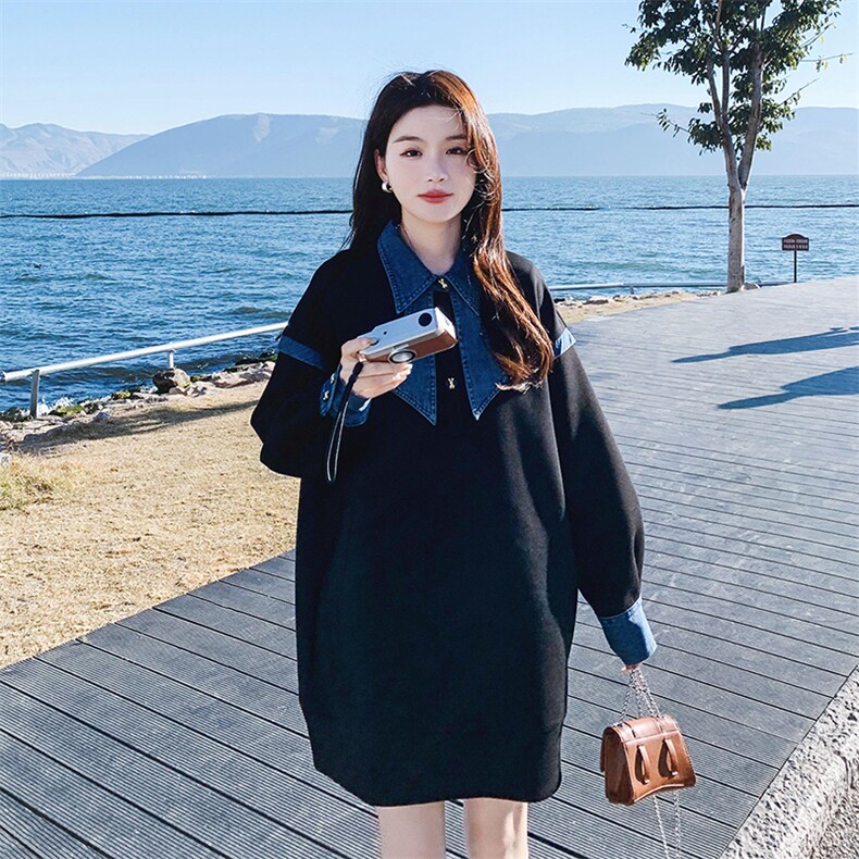 26春大货假两件拼接卫衣裙2D001-6151-P125-K178,女装卫衣/绒衫,2D001