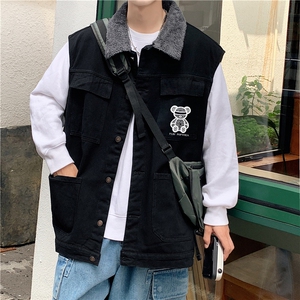 MJ235J-p68-限价98 M-5XL抖音情侣棉马甲加绒大码羊羔毛cityboy图片