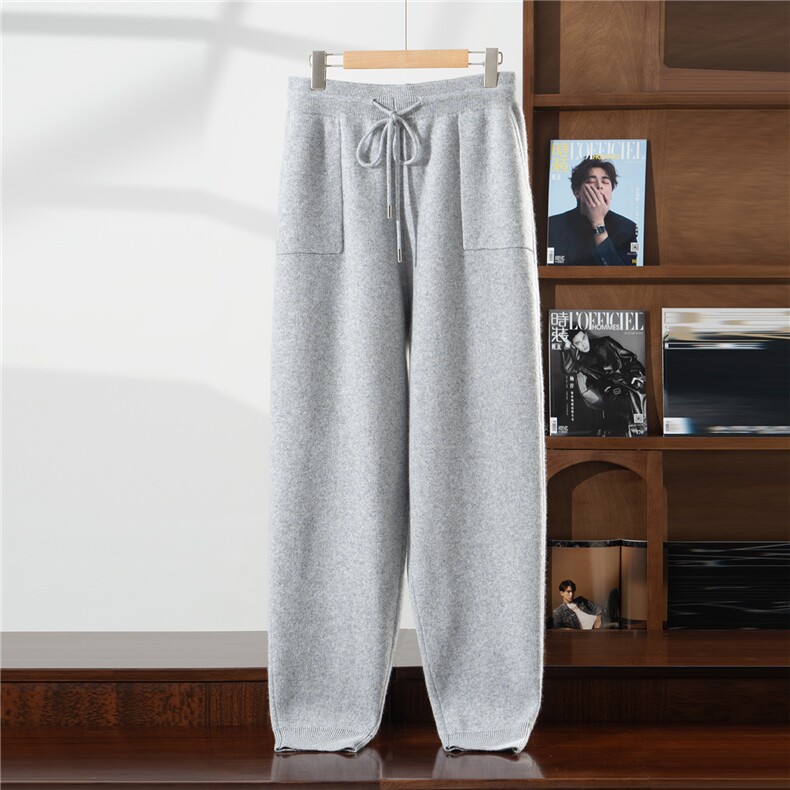 2025百搭时尚简约棒球领拉链开衫小脚裤套装,男装羊绒套衫,雪真羊绒高端店