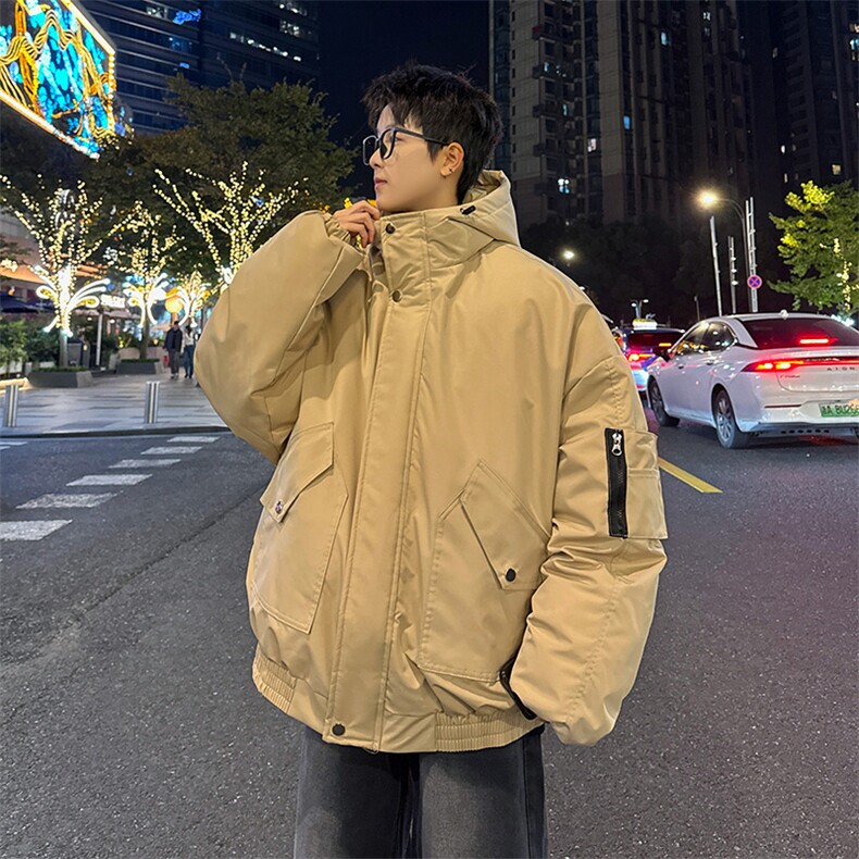 棉服男冬季新款港风宽松连帽棉衣MF9006-P90,男装棉衣,星座214-3