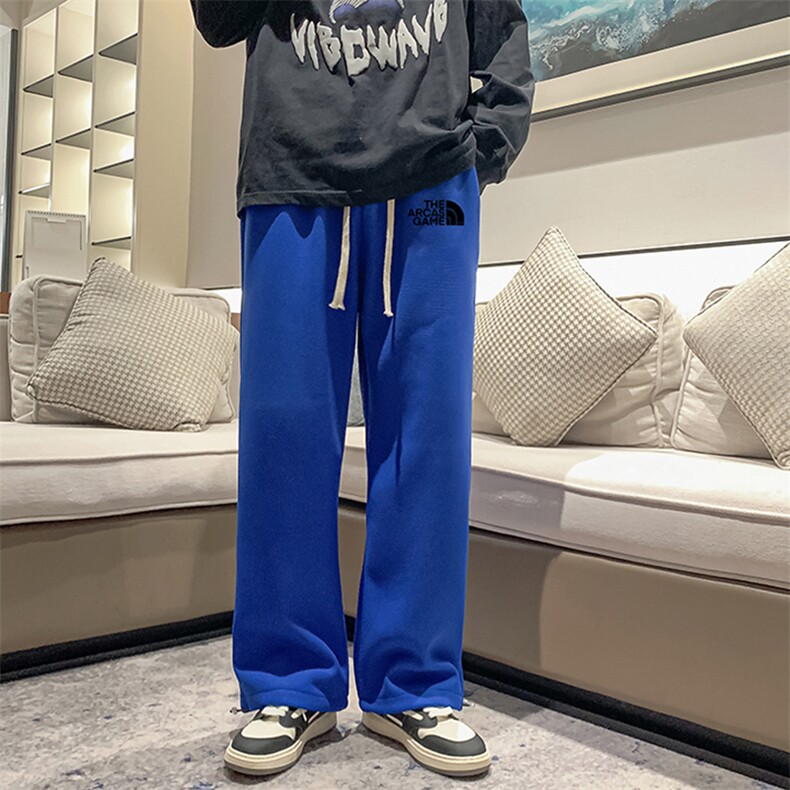 华夫格运动裤男大码抽绳休闲裤卫裤HK78232-P35加绒款P45,男装休闲裤,电商A040
