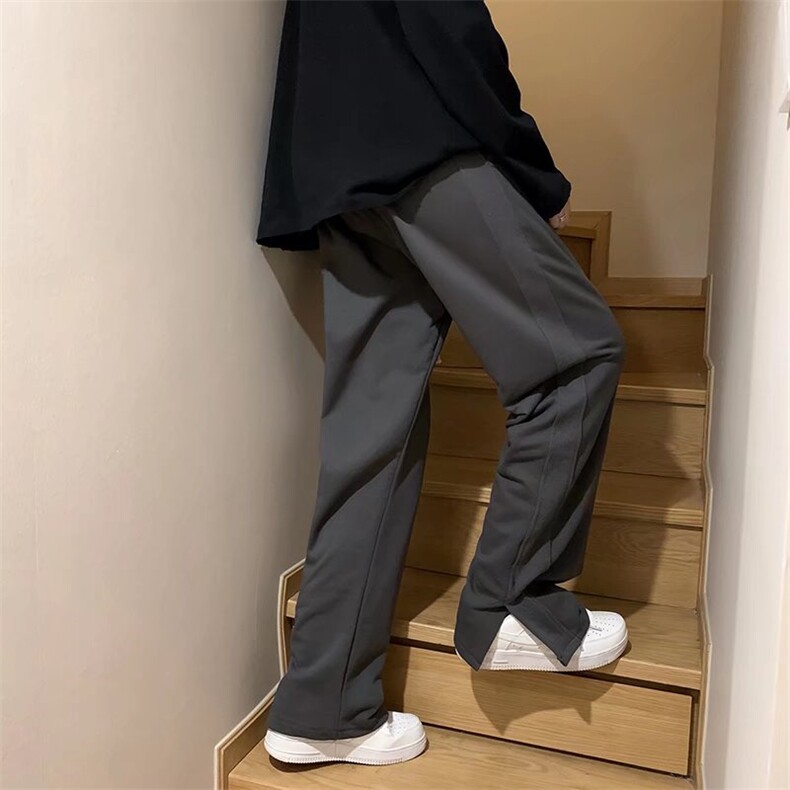 男春季潮流高街开叉毛圈休闲长裤K037P32,男装休闲裤,星座1116-2