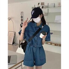 牛仔套装，女装职业装，肆尔