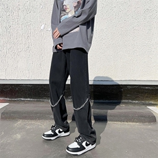 hiphop炸街裤子高街ins潮美式牛仔裤男K1339P45，男装牛仔裤，星座1116-2