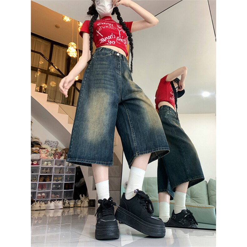 1014-1-KZ8233-P38-美式七分牛仔裤男女2025年夏季,男装牛仔裤,星座1014-1