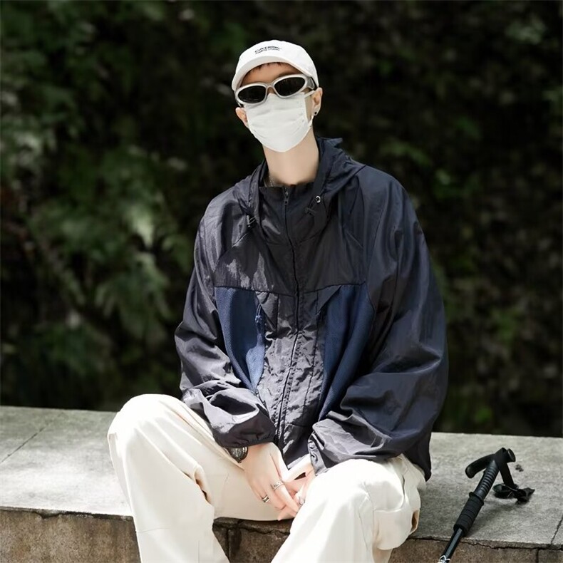 山系机能防紫外线冲锋衣男夏轻薄款户外速干防晒HT75-P46,男装防晒衣,星座1109-3