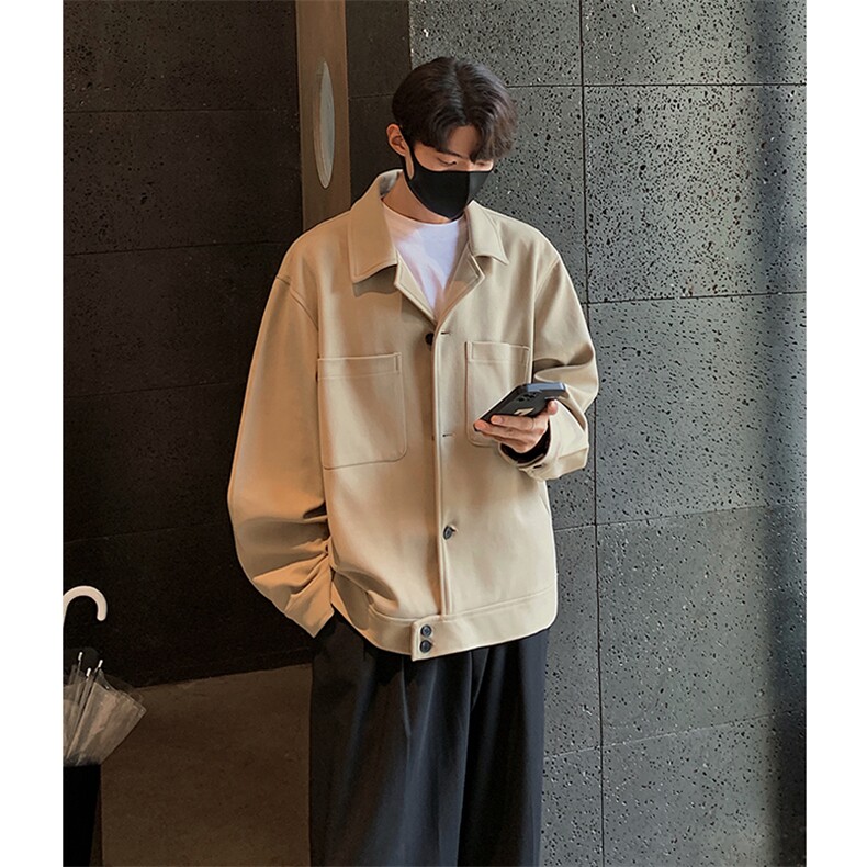 秋冬西装领毛呢大衣外套男韩版帅气休闲呢子夹克B289-F2479-P105,男装夹克,电商B289-1