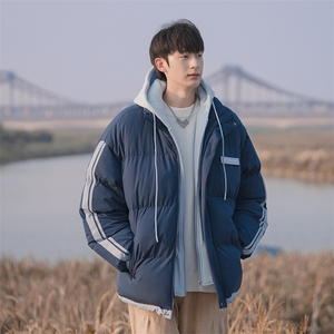现货 抖音得物供视频 三防加厚羽绒假两件连帽棉衣外套棉服MY8082图片